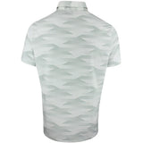 ADIDAS MEN'S ULTIMATE365 SPEED STRIPE GOLF POLO SHIRT - WHITE/SILVER GREEN