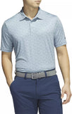 ADIDAS MEN'S ULTIMATE365 ALLOVER PRINT GOLF POLO SHIRT - WONDER BLUE