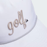 ADIDAS MEN'S 5 PANEL GOLF SCRIPT - WHITE/WONTAU HAT