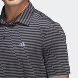 ADIDAS MEN'S ULTIMATE365 MESH PRINT POLO - BLACK/GREY FIVE