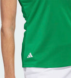ADIDAS WOMENS PERFORMANCE SOLID SHORT SLEEVE POLO - GREEN