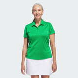ADIDAS WOMENS PERFORMANCE SOLID SHORT SLEEVE POLO - GREEN