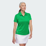 ADIDAS WOMENS PERFORMANCE SOLID SHORT SLEEVE POLO - GREEN