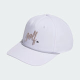 ADIDAS MEN'S 5 PANEL GOLF SCRIPT - WHITE/WONTAU HAT