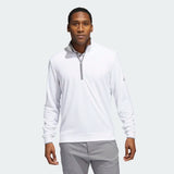 ADIDAS MEN'S QUARTER-ZIP GOLF PULLOVER - White
