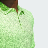 ADIDAS MEN'S ULTIMATE365 ALLOVER PRINT GOLF POLO SHIRT - LUCID LEMON