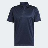 ADIDAS MEN'S CORE ALLOVER PRINT GOLF POLO SHIRT - Collegiate Navy / Black