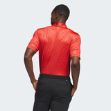 ADIDAS MEN'S ULTIMATE365 ALLOVER PRINT GOLF POLO SHIRT - BRIGHT RED