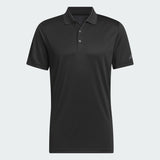 ADIDAS MEN'S CORE ADIDAS PERFORMANCE PRIMEGREEN POLO SHIRT - BLACK
