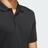 ADIDAS MEN'S CORE ADIDAS PERFORMANCE PRIMEGREEN POLO SHIRT - BLACK