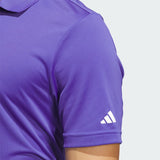 ADIDAS MEN'S CORE ADIDAS PERFORMANCE PRIMEGREEN POLO SHIRT - PURPLE