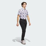 ADIDAS MEN'S GO-TO PRINTED GOLF POLO SHIRT - WHITE/COLLEGIATE NAVY