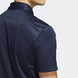 ADIDAS MEN'S CORE ALLOVER PRINT GOLF POLO SHIRT - Collegiate Navy / Black