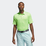 ADIDAS MEN'S ULTIMATE365 ALLOVER PRINT GOLF POLO SHIRT - LUCID LEMON