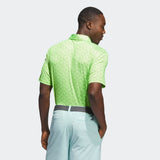 ADIDAS MEN'S ULTIMATE365 ALLOVER PRINT GOLF POLO SHIRT - LUCID LEMON