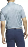 ADIDAS MEN'S ULTIMATE365 ALLOVER PRINT GOLF POLO SHIRT - WONDER BLUE