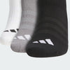 ADIDAS MEN'S ANKLE GOLF SOCKS 3 PAIRS - White / Grey Three / Black