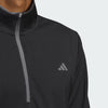 ADIDAS MENS GOLF LIGHTWEIGHT 1/4 ZIP TOP - BLACK