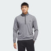 ADIDAS MENS GOLF LIGHTWEIGHT 1/4 ZIP TOP - GREY THREE