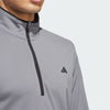 ADIDAS MENS GOLF LIGHTWEIGHT 1/4 ZIP TOP - GREY THREE