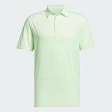 ADIDAS MEN'S ULTIMATE365 ALLOVER MESH PRINT POLO SHIRT - GREEN SPARK / CRYSTAL JADE