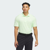 ADIDAS MEN'S ULTIMATE365 ALLOVER MESH PRINT POLO SHIRT - GREEN SPARK / CRYSTAL JADE