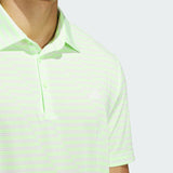 ADIDAS MEN'S ULTIMATE365 ALLOVER MESH PRINT POLO SHIRT - GREEN SPARK / CRYSTAL JADE