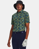 UNDER ARMOUR MEN'S PLAYOFF 3.0 PRINTED POLO - MIDNIGHT NAVY STARFRUIT