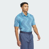 ADIDAS MEN'S ULTIMATE365 ALLOVER PRINT POLO SHIRT - Semi Blue Burst / Preloved Ink