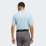 ADIDAS MEN'S ULTIMATE365 ALLOVER MESH PRINT POLO SHIRT - Semi Blue Burst / Ivory