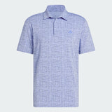 ADIDAS MEN'S ULTIMATE365 POWER GRID PRINT GOLF POLO SHIRT - BLUE SPARK