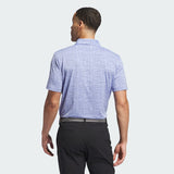 ADIDAS MEN'S ULTIMATE365 POWER GRID PRINT GOLF POLO SHIRT - BLUE SPARK