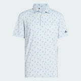 ADIDAS MEN'S ULTIMATE365 PRINTED SLICE MESH POLO - WONDER BLUE/COLLEGIATE NAVY