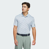 ADIDAS MEN'S ULTIMATE365 PRINTED SLICE MESH POLO - WONDER BLUE/COLLEGIATE NAVY