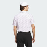 ADIDAS MEN'S ULTIMATE365 PRINTED MESH GOLF POLO SHIRT - WHITE/BLACK