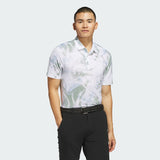 ADIDAS MEN'S ULTIMATE365 PRINTED MESH GOLF POLO SHIRT - WHITE