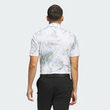 ADIDAS MEN'S ULTIMATE365 PRINTED MESH GOLF POLO SHIRT - WHITE