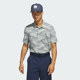 ADIDAS MEN'S ULTIMATE365 SPEED STRIPE GOLF POLO SHIRT - WONDER SILVER/COLLEGIATE NAVY