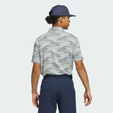 ADIDAS MEN'S ULTIMATE365 SPEED STRIPE GOLF POLO SHIRT - WONDER SILVER/COLLEGIATE NAVY