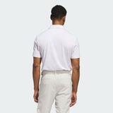 ADIDAS MEN'S ULTIMATE365 SPEED STRIPE GOLF POLO SHIRT - WHITE/POWDER CORAL
