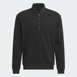 ADIDAS MEN'S ULTIMATE365 TERRY CLOTH QUARTER-ZIP PULLOVER - BLACK