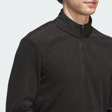 ADIDAS MEN'S ULTIMATE365 TERRY CLOTH QUARTER-ZIP PULLOVER - BLACK
