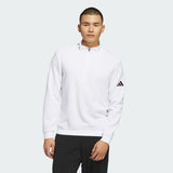 ADIDAS MEN'S ULTIMATE365 TERRY CLOTH QUARTER-ZIP PULLOVER - WHITE