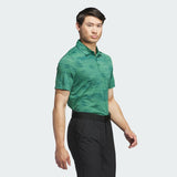 ADIDAS MEN'S ULTIMATE365 TEXTURED STRIPE GOLF POLO SHIRT - PRELOVED GREEN/COLLEGIATE GREEN