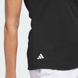ADIDAS WOMENS PERFORMANCE SOLID SHORT SLEEVE POLO - BLACK