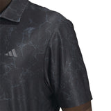ADIDAS MEN'S ULTIMATE365 PRINT GOLF POLO SHIRT - BLACK