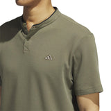 ADIDAS MEN'S GO-TO HENLEY GOLF POLO SHIRT - OLIVE STRATA