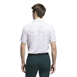 ADIDAS MEN'S ULTIMATE MESH PRINT GOLF POLO SHIRT - CLEAR PINK