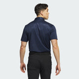 ADIDAS MEN'S CORE ALLOVER PRINT GOLF POLO SHIRT - Collegiate Navy / Black