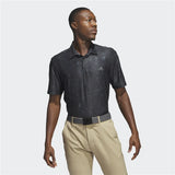 ADIDAS MEN'S ULTIMATE365 PRINT GOLF POLO SHIRT - BLACK